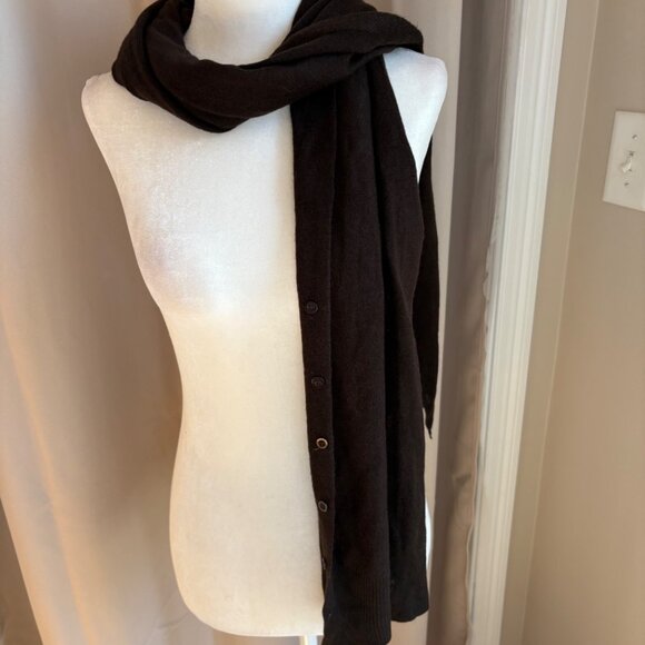 ViVi Designs NWT Convertible Button Cozy Scarf in Black Coffee One Size - Picture 2 of 6